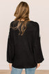 Trying Your Best Long Sleeve Top- Black