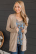 Can't Resist This Knit Pocket Cardigan- Beige