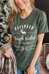 "Reindeer Sleigh Rides" Graphic Tee- Hunter Green