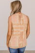 Picture Perfect Moments Sleeveless Blouse- Yellow & Light Pink