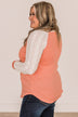 Laced With Love Crochet Knit Top- Coral & Ivory