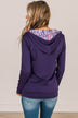 Easy To Love Quarter Zip Hoodie- Dark Indigo