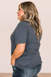 "Literally Freezing" Graphic Tee- Heather Navy