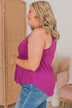 Searching For Joy V-Neck Tank Top- Dark Orchid