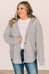One Step Ahead Knit Button Top- Light Grey