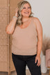 Sweet Intentions Ribbed Knit Tank Top- Light Taupe