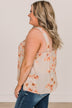 Refreshing Sight Floral Swiss Dot Tank- Beige