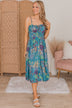 Starts With A Wish Floral Dress- Teal