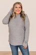 Big Dreams Puff Sleeve Knit Top- Grey