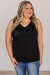 Came To Win V-Neck Tank- Black