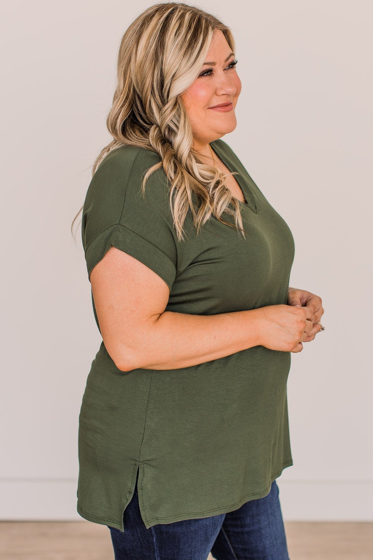 All Your Own Short Sleeve Top- Dark Olive