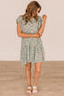 Crack A Smile Floral Dress- Sage & Pink