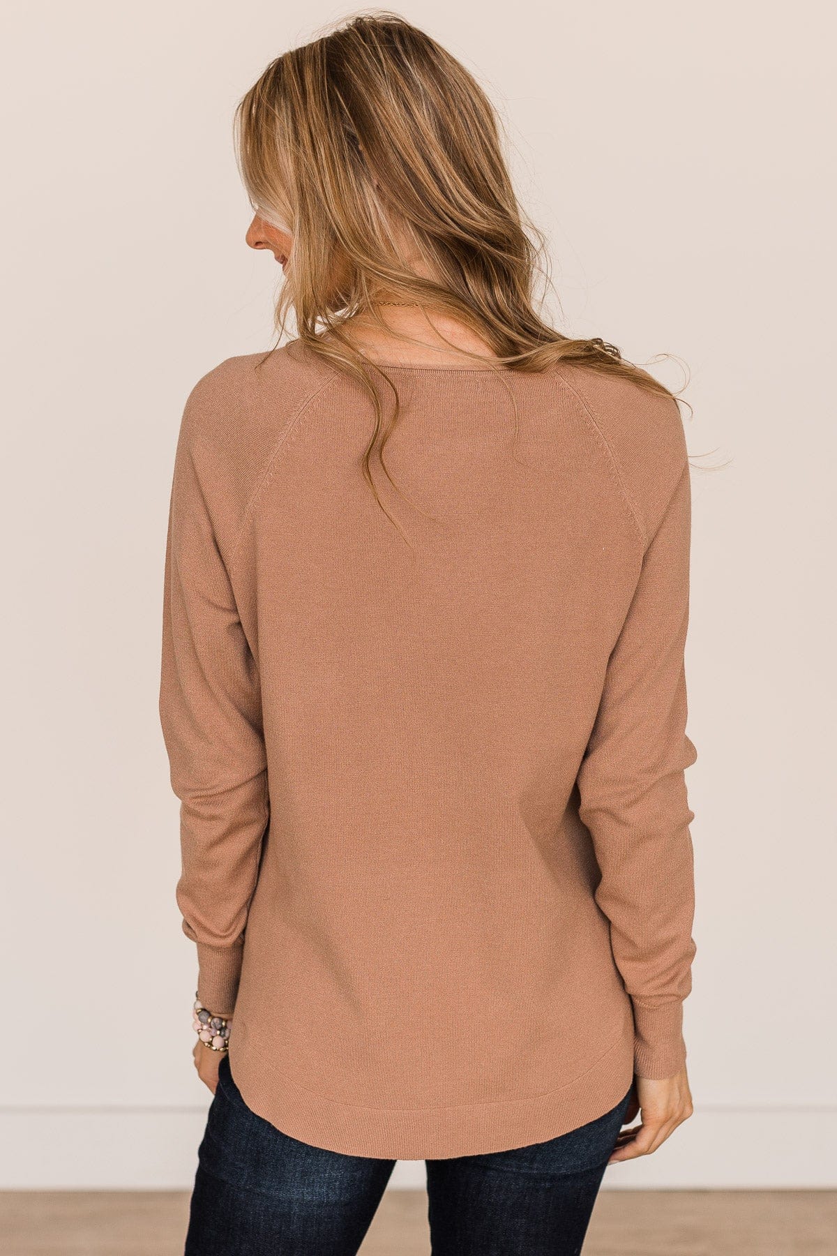 Butter Me Up Knit Sweater- Light Mocha