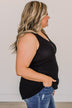 Came To Win V-Neck Tank- Black