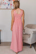 Beaming With Joy Floral Maxi Dress- Pink