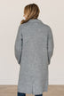 Can't Stop Staring Knit Trench Coat- Heather Grey
