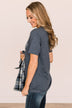 "Literally Freezing" Graphic Tee- Heather Navy