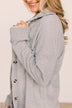 One Step Ahead Knit Button Top- Light Grey