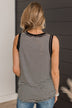 Moments To Remember Striped Tank- Black & White