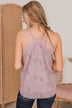 One More Chance Lace Floral Tank Top- Lavender