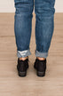 Qupid Rager Booties- Black Stretch Suede