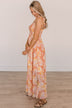 Staying True Floral Maxi Dress- Salmon Pink & Yellow