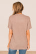 "Flannels & Fireside" Graphic Tee- Light Mocha