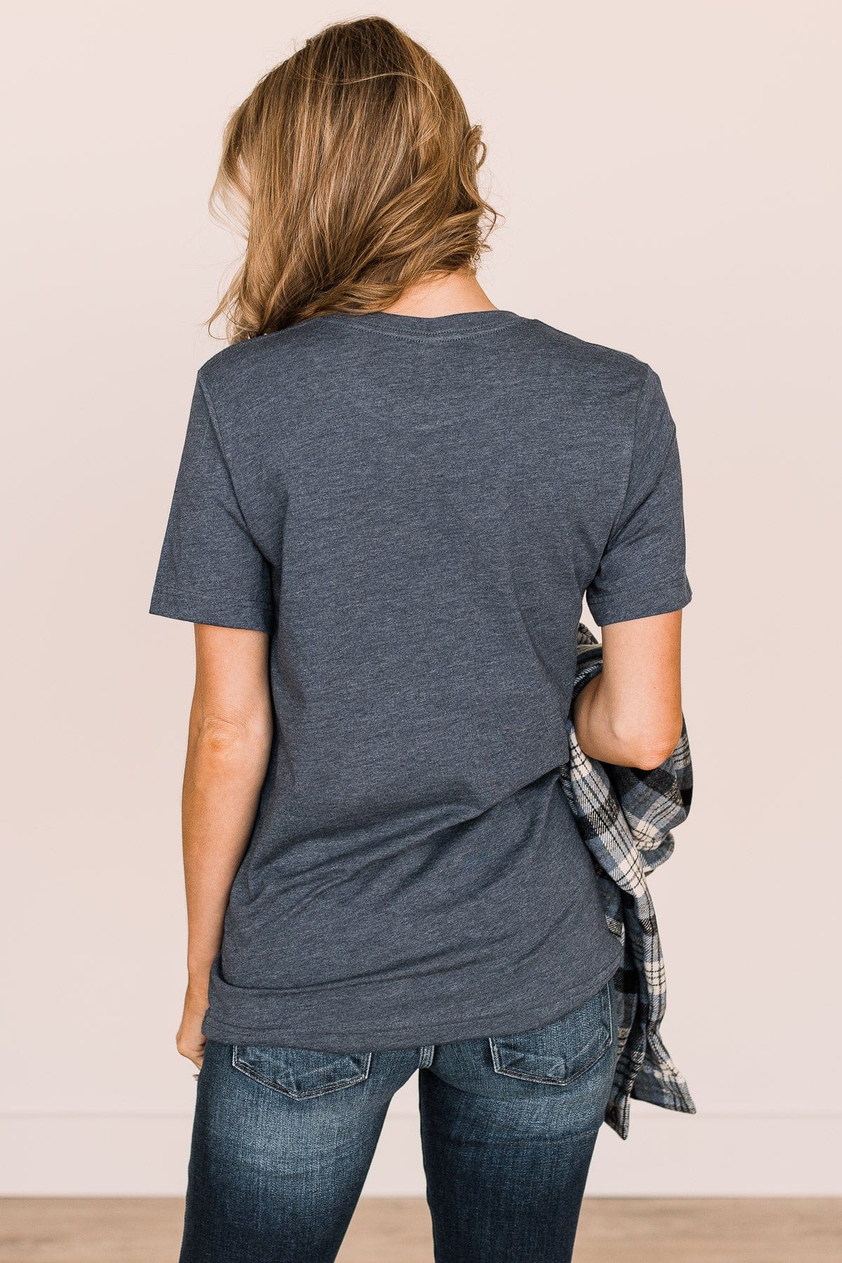 "Literally Freezing" Graphic Tee- Heather Navy