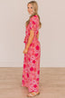 Keep You Around Floral Maxi Dress- Pink