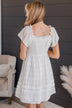 Sweeten The Occasion Smocked Dress- Off-White