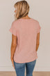 Find Your Shine Short Sleeve Top- Light Pink