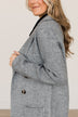 Can't Stop Staring Knit Trench Coat- Heather Grey