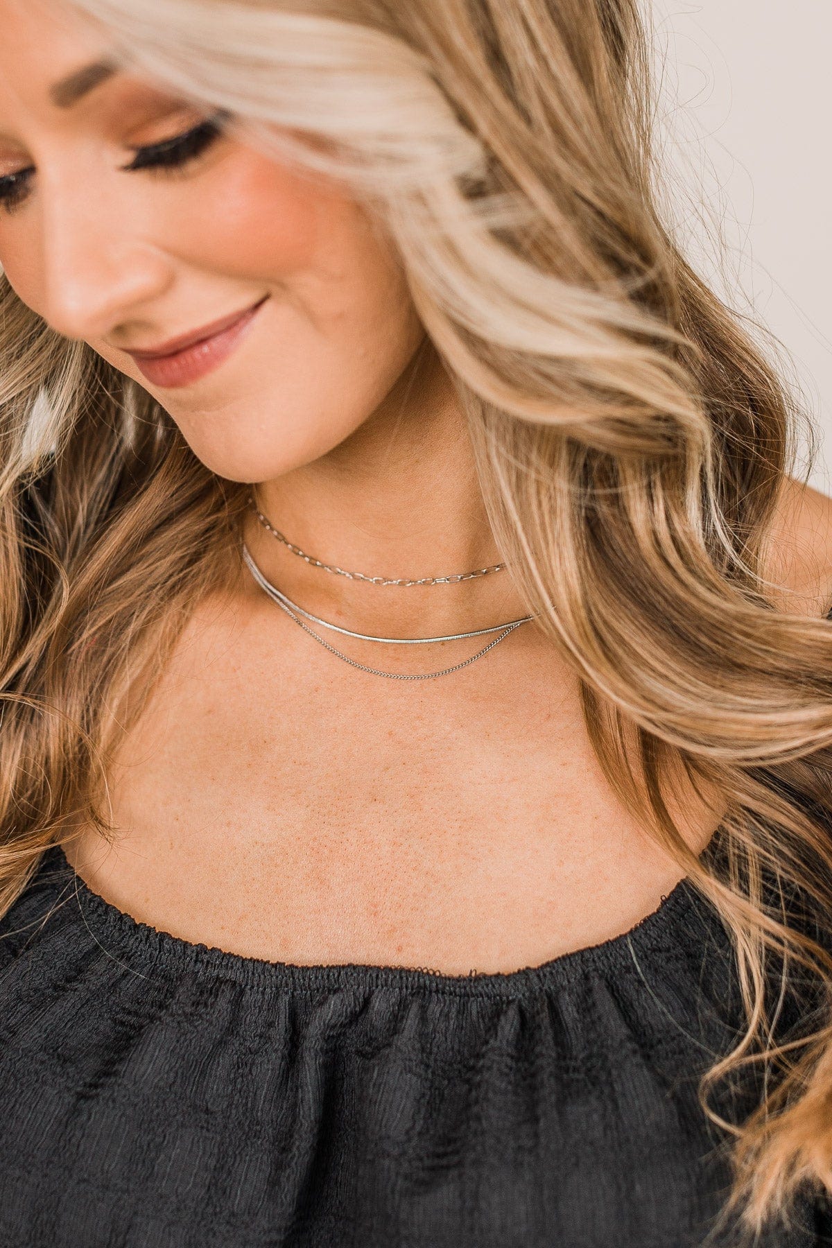 Finally Mine 3-Tier Necklace- Silver