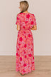 Keep You Around Floral Maxi Dress- Pink