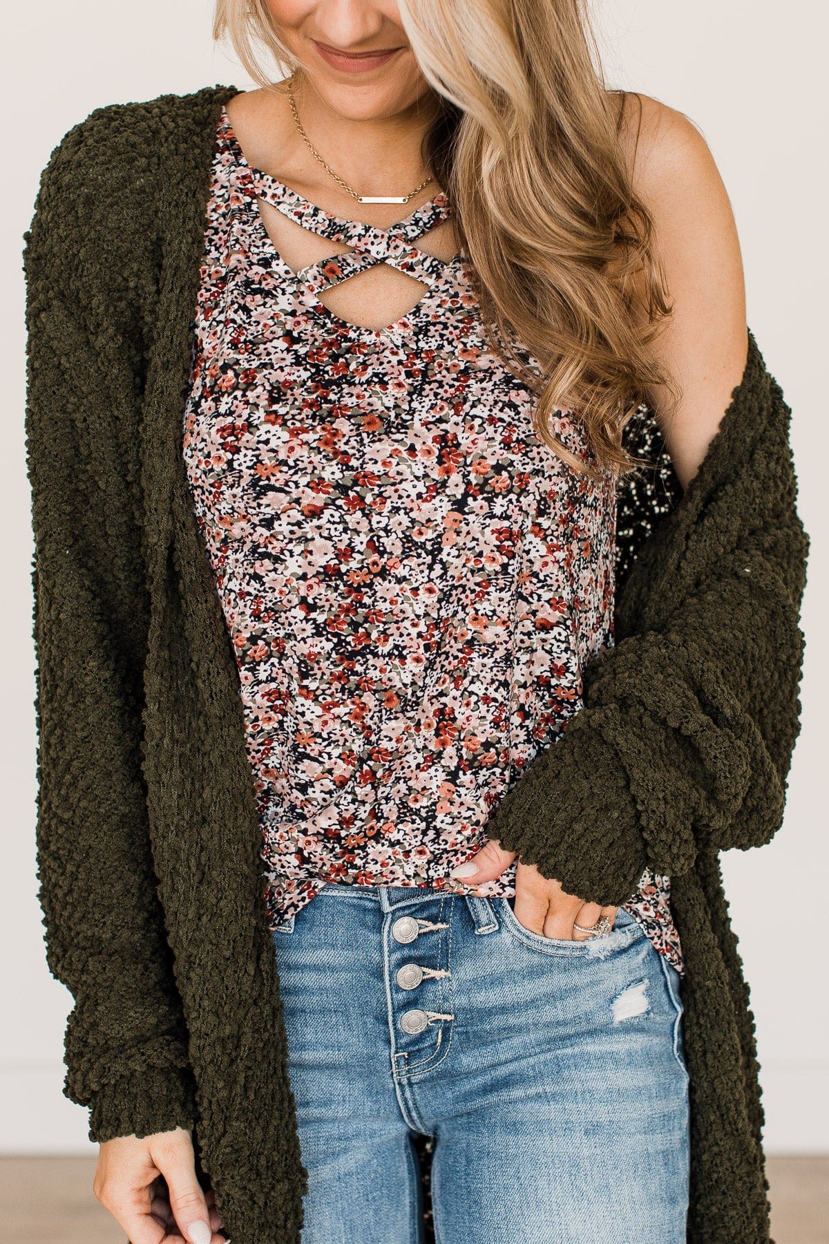 Umgee popcorn cardigan outlet