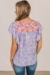 All In Time Floral Blouse- Lavender