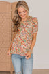 Trusting In You Floral Top- Ivory