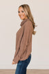 High Hopes Turtle Neck Top- Mocha