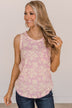 Opportunity Awaits Ribbed Tank- Pink
