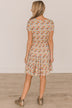 No Rainy Days Floral Tiered Dress- Ivory & Pink