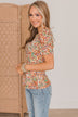 Trusting In You Floral Top- Ivory