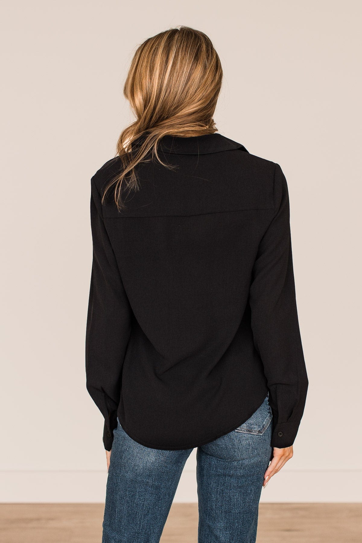 For Next Time Button Top- Black