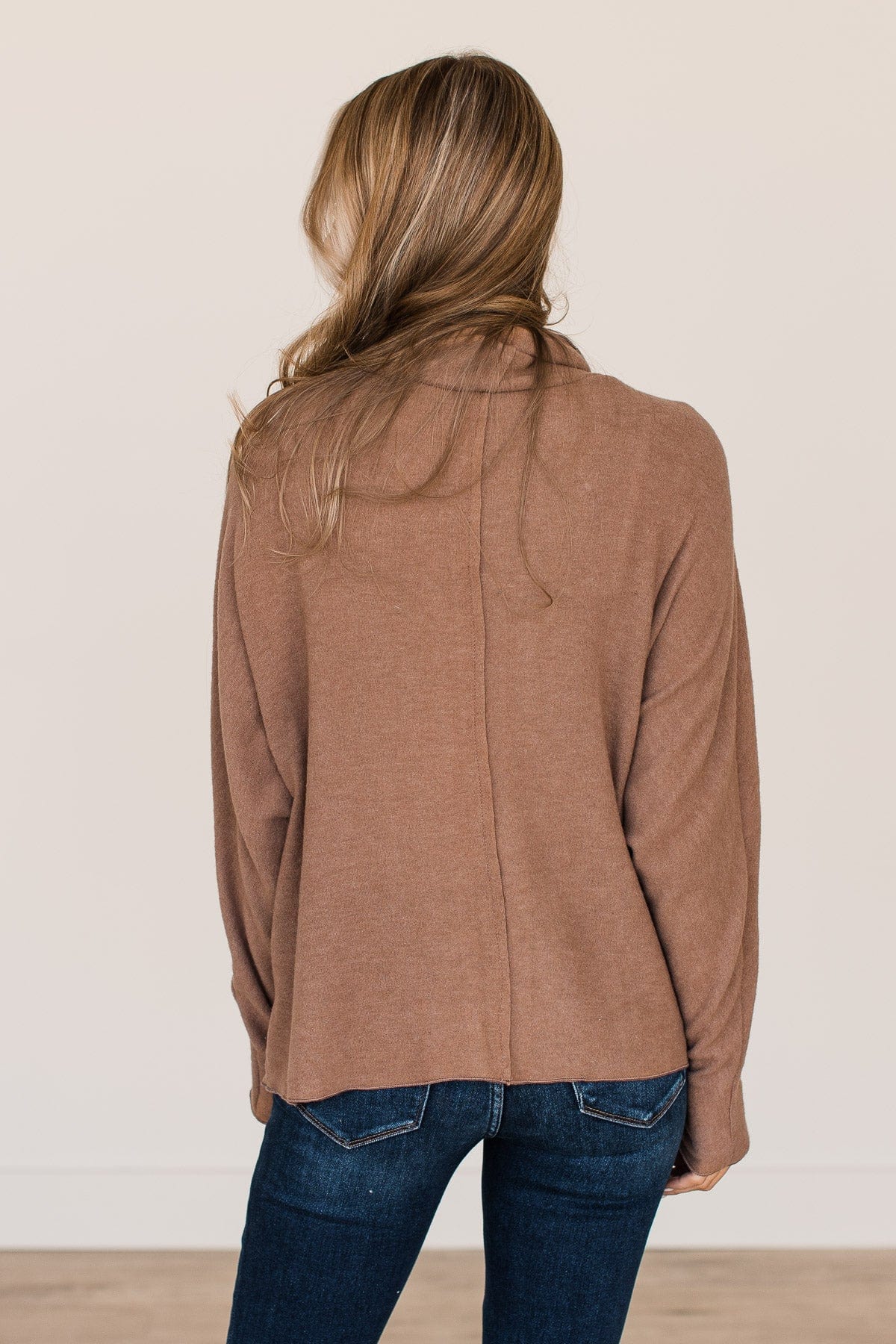 High Hopes Turtle Neck Top- Mocha