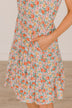 No Rainy Days Floral Tiered Dress- Ivory & Pink