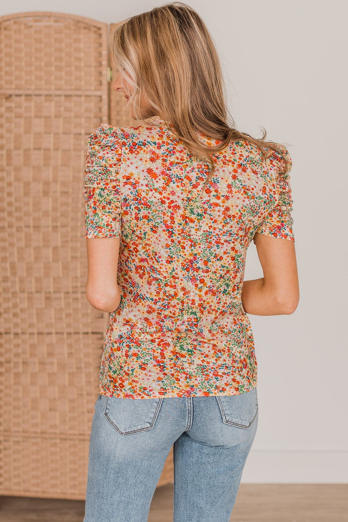 Trusting In You Floral Top- Ivory
