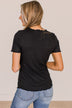 Everything And More Ribbed Knit Top- Black