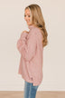 Tickled Pink Turtle Neck Sweater- Dusty Pink