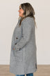 Can't Stop Staring Knit Trench Coat- Heather Grey