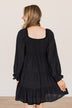 Over The Moon Smocked Dress- Black