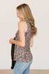 All About You Floral Tank Top- Olive & Dusty Pink